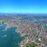 シドニー上空からの眺め。